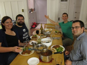 Eating with friends!